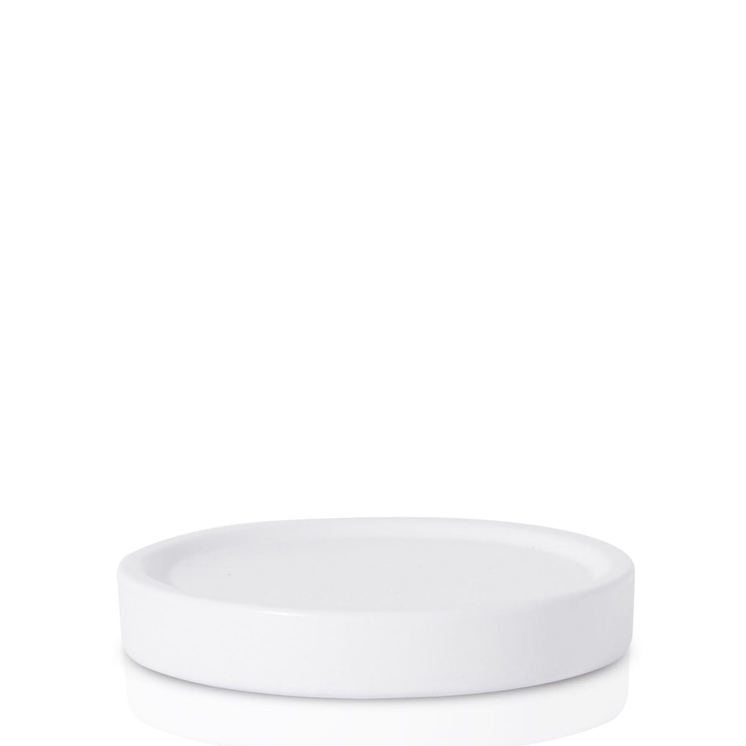 White Lila Ceramic Pillar Plate