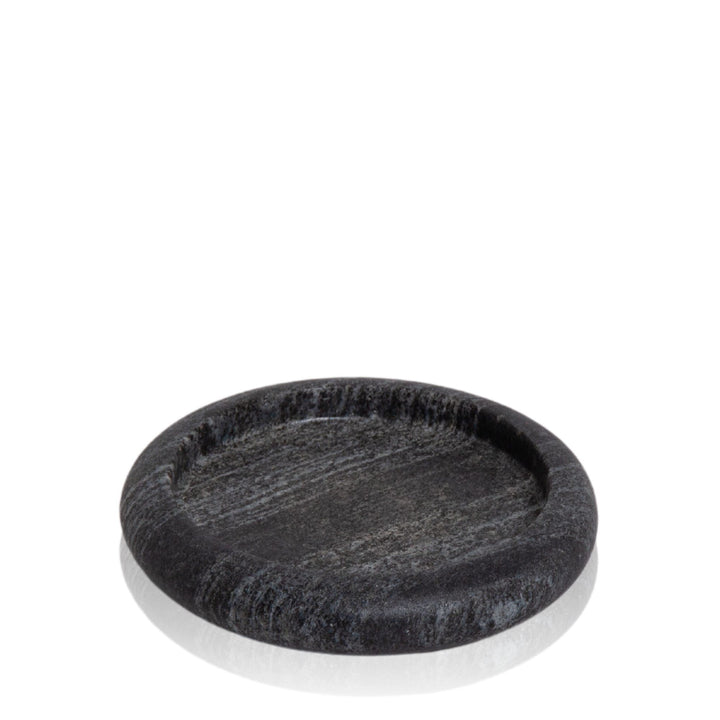 Midnight Black Valentina Marble Pillar Plate