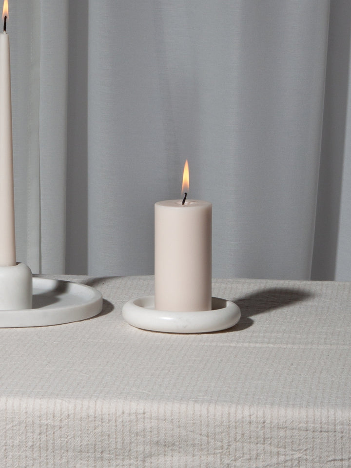 White Valentina Marble Pillar Plate