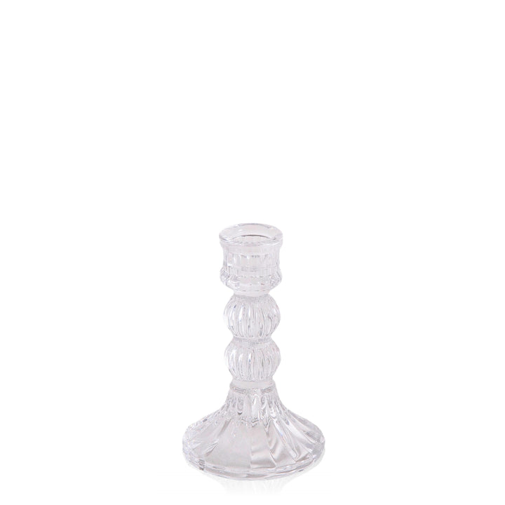 Clear Estelle Glass Candle Holder - Medium Pack of 1