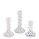 Clear Estelle Glass Candle Holder Trio Pack of 1