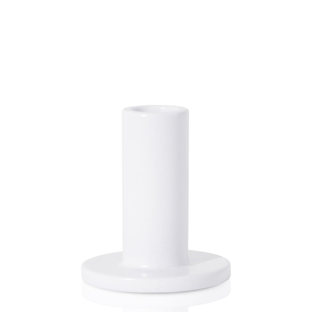 White Orla Ceramic Candle Holder Pack of 1