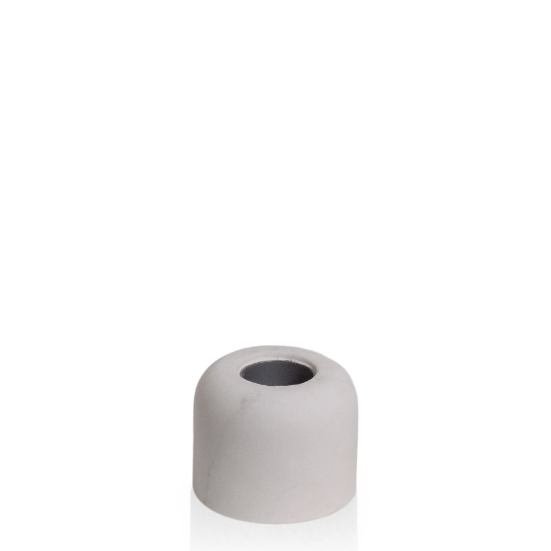 White Sienna Marble Candle Holder - Small Pack of 1