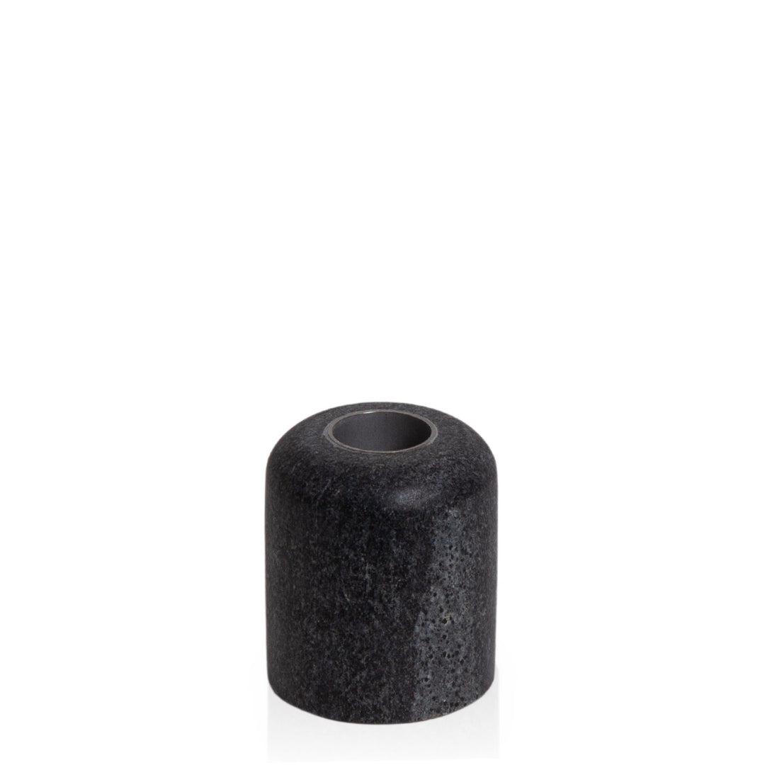 Midnight Black Sienna Marble Candle Holder - Medium Pack of 1