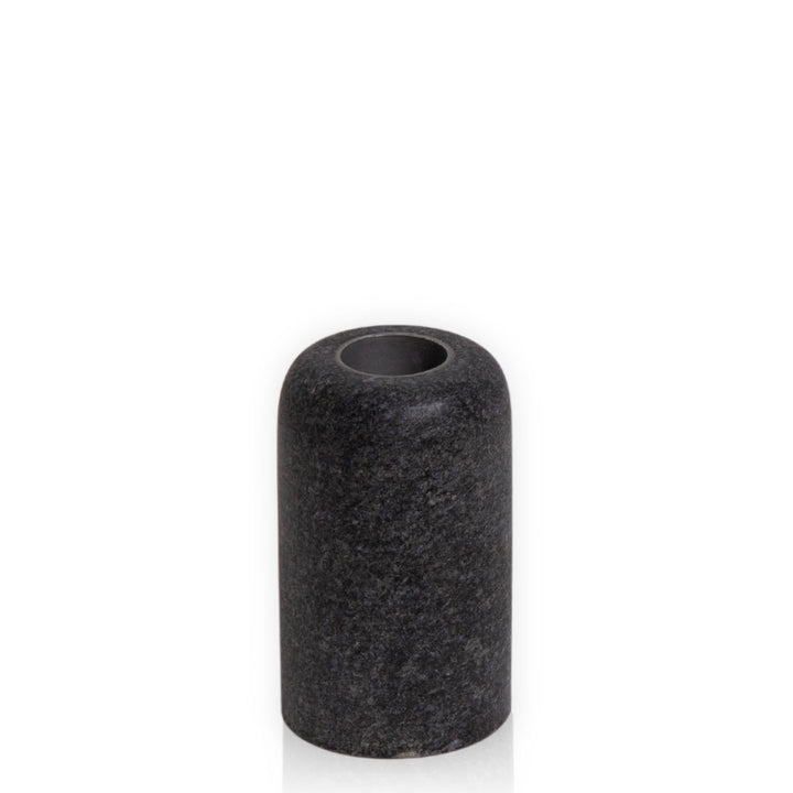 Midnight Black Sienna Marble Candle Holder - Large Pack of 1